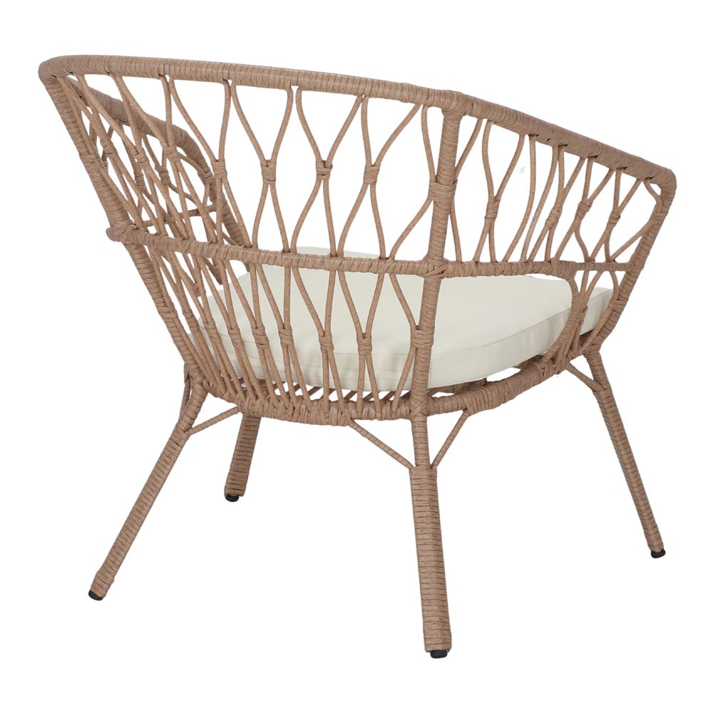 Sillón bajo de ratán sintético Zaniah