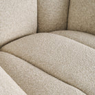 Sillón bajo tapizado beige Sa Caleta