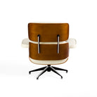 Sillón con reposapiés de piel Bomfim