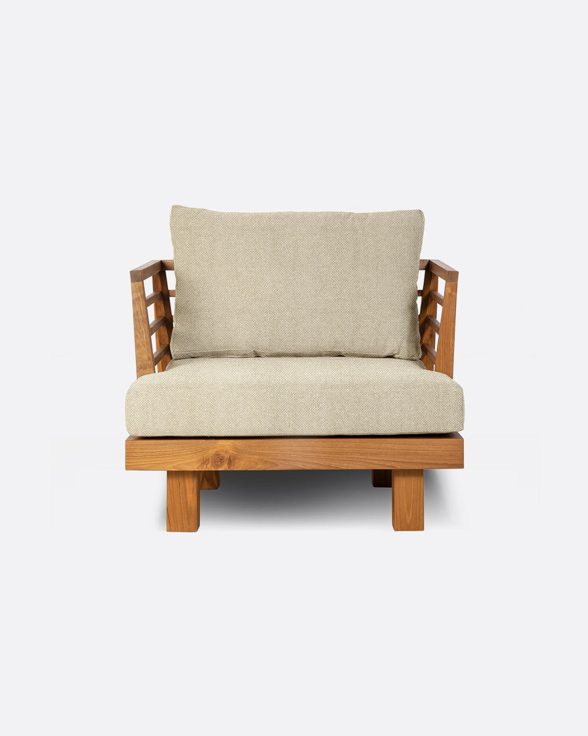 Sillón de exterior de teca y olefina Algodonales