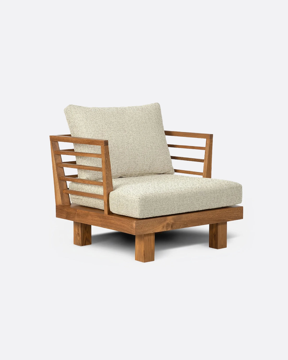 Sillón de exterior de teca y olefina Algodonales