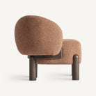 Sillón de fresno y tejido terracota Ikaria
