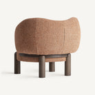 Sillón de fresno y tejido terracota Ikaria