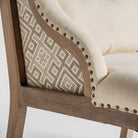 Sillón de madera de mango y tapizado beige Galtellì