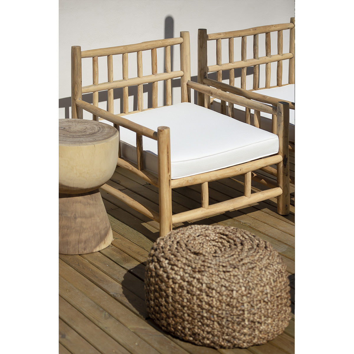 Sillón de madera de teca Piraeus