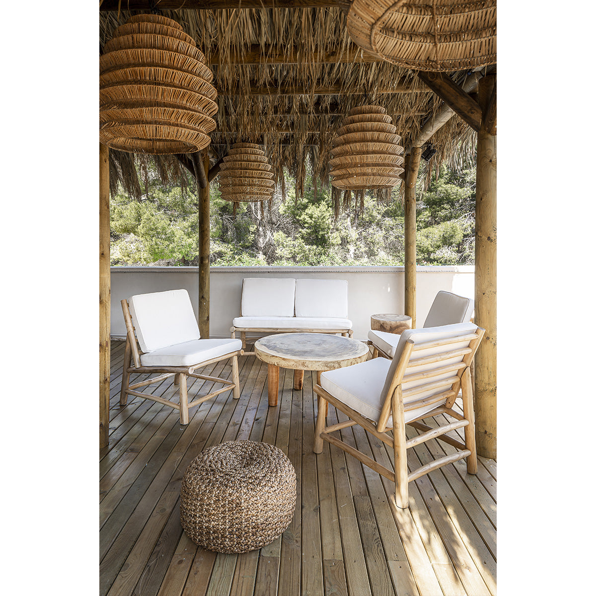 Sillón de madera de teca Rodos