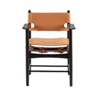 Sillón de madera y piel Sagres