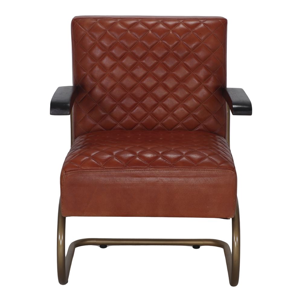 Sillón de piel y acero Avior