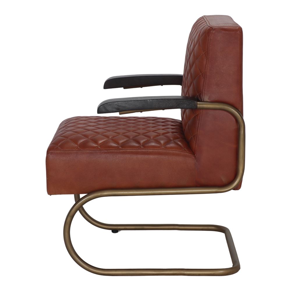 Sillón de piel y acero Avior