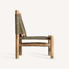 Sillón de rafia y teca Qawra