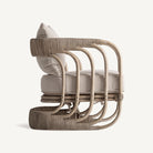 Sillón de ratán tapizado beige Cala Boix