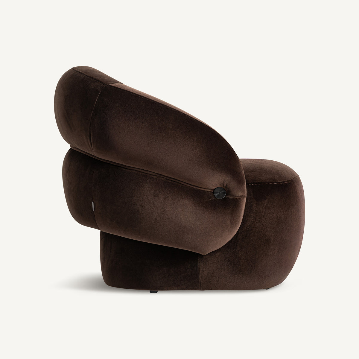 Sillón de terciopelo chocolate Cala Escondida