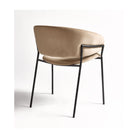 Sillón de terciopelo beige y metal negro Zújar