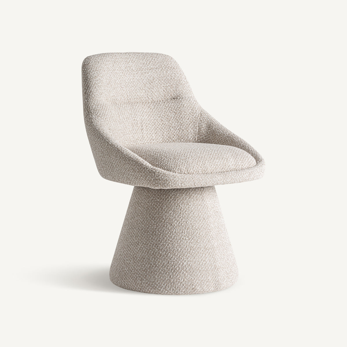 Sillón giratorio de algodón beige Sant Carles