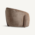 Sillón tapizado marrón con estructura de roble Dorgali