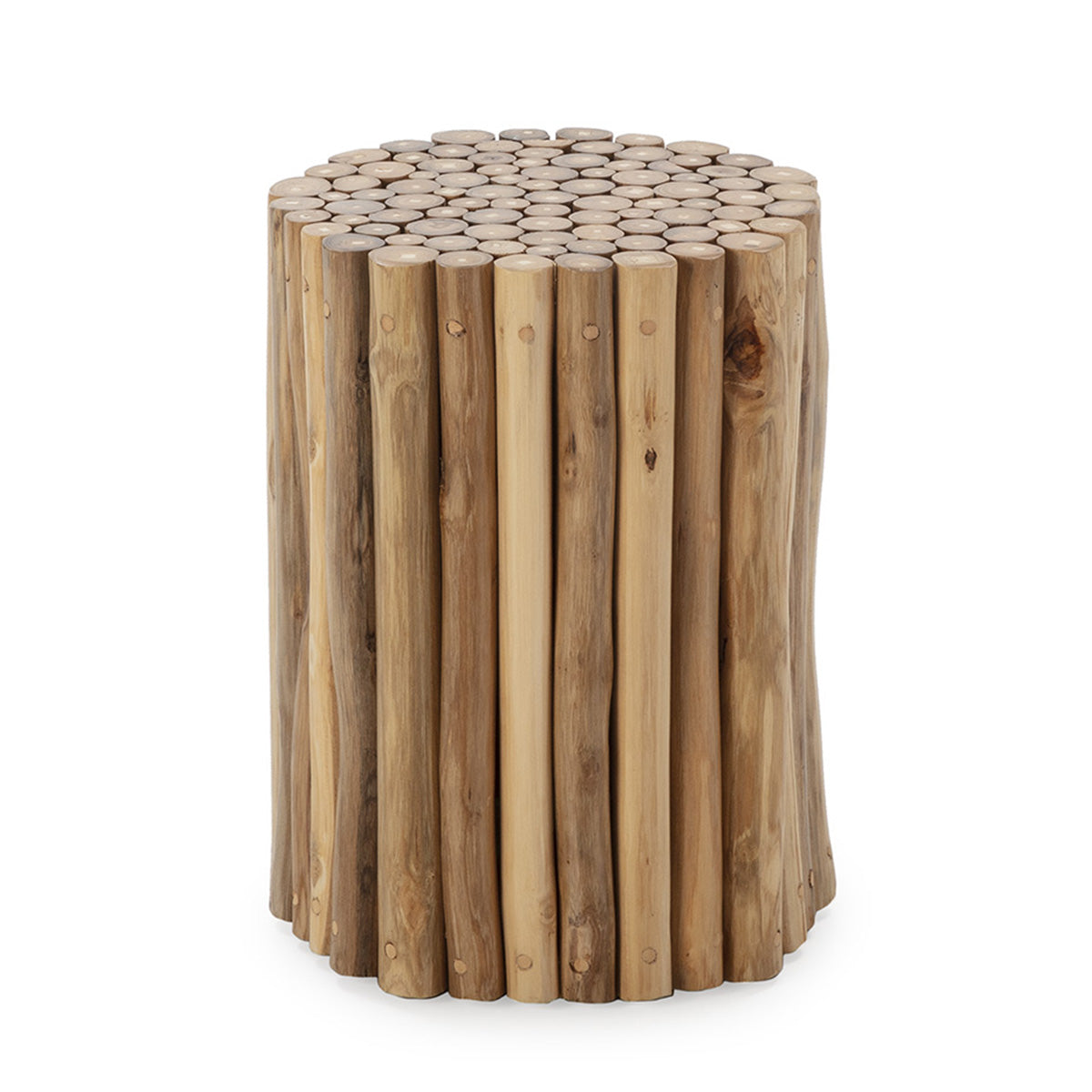 Taburete de madera de teca Carpi