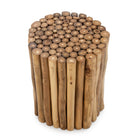 Taburete de madera de teca Carpi
