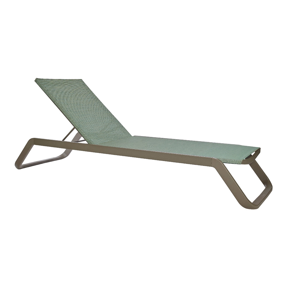 Tumbona de aluminio reclinable con ruedas Eliseo