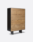 Vitrina de teca reciclada y hierro Geox