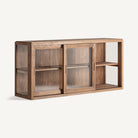 Vitrina modular de teca y vidrio Gradac