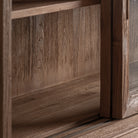 Vitrina modular de teca y vidrio Gradac