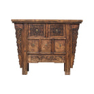 Consola antigua natural de olmo con 5 cajones Tablada