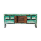 Cómoda verde de pino con 6 cajones y 2 puertas Junqing