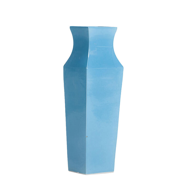 Jarrón alto azul de cerámica Poo