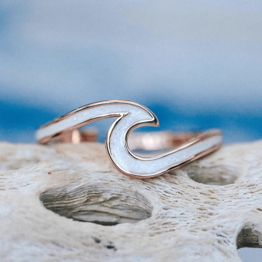 Anillo Ondas Esmaltado - #pino_y_jacaranda#