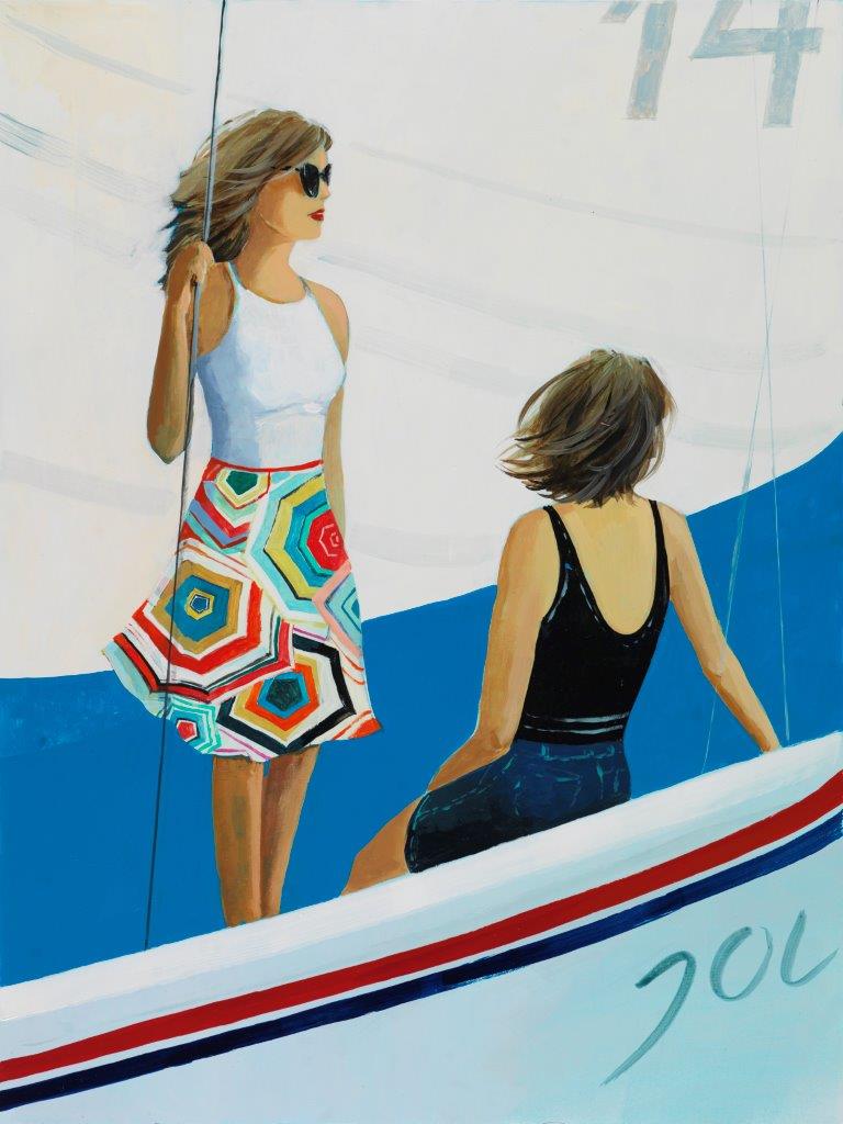 Cuadro Mujeres en Cubierta de Barco - #pino_y_jacaranda#