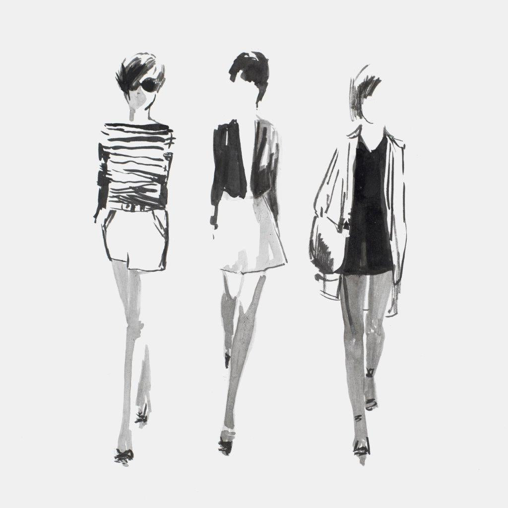 Cuadro Siluetas de Mujeres II - #pino_y_jacaranda#