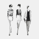 Cuadro Siluetas de Mujeres II - #pino_y_jacaranda#