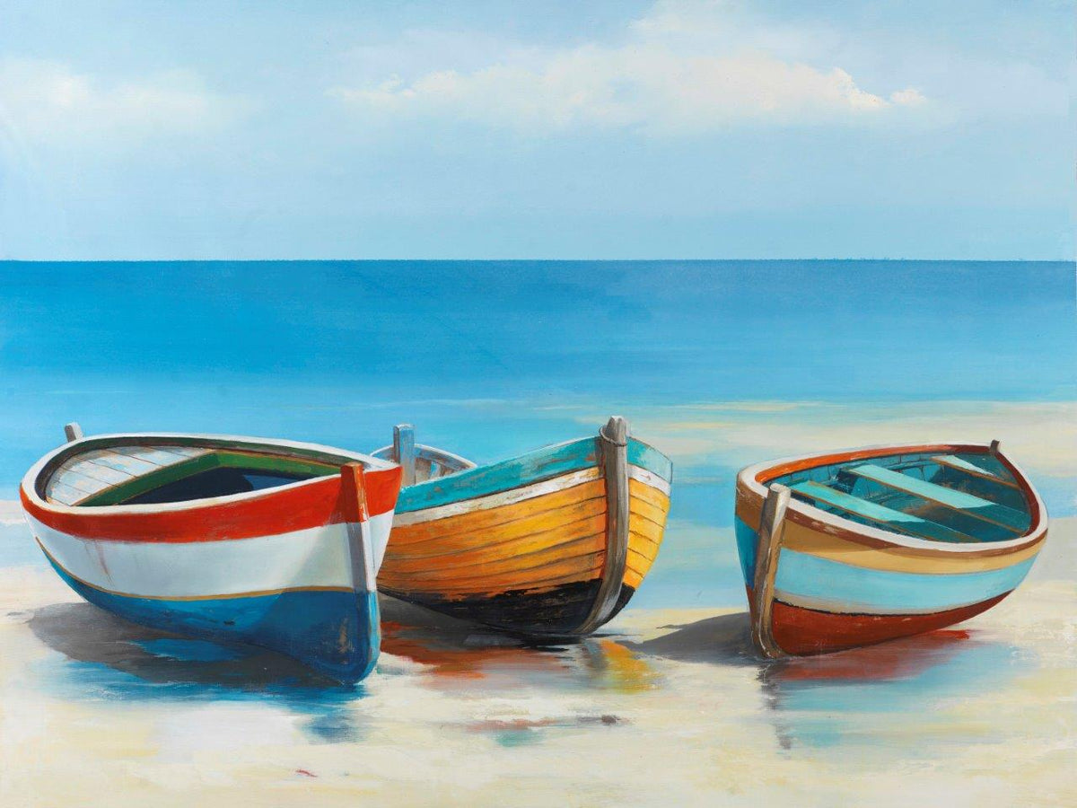 Cuadro Tres Barcos - #pino_y_jacaranda#