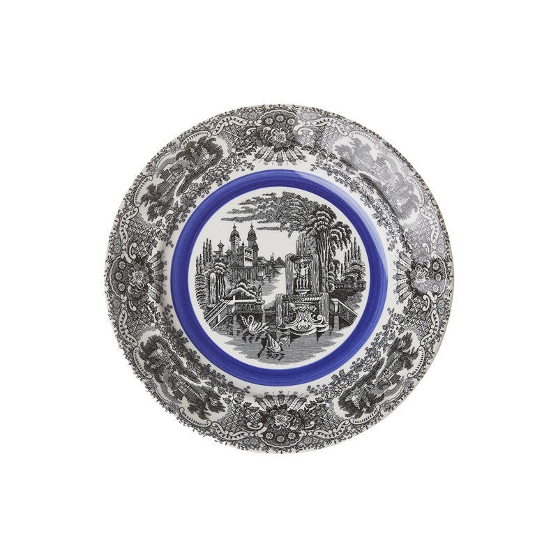 Vajilla La Cartuja de Sevilla Colección Negro Vistas Blue by Aaron Stewart 42 Piezas - #pino_y_jacaranda#