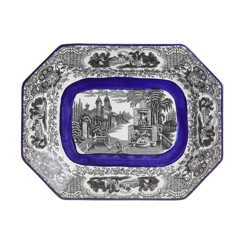 Vajilla La Cartuja de Sevilla Colección Negro Vistas Blue by Aaron Stewart 42 Piezas - #pino_y_jacaranda#